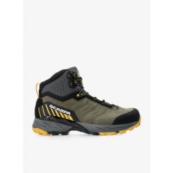 Buty trekkingowe męskie Scarpa Rush TRK GTX. Zielone buty trekkingowe męskie Scarpa, bez wzorów, sportowe, bez obcasa, bez zapięcia. Za 743.99 zł.
