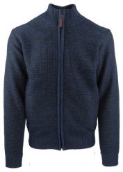 Ciepły Rozpinany Sweter z Kieszeniami - Brave Soul - Granatowy Melanż. Niebieskie kardigany męskie Brave Soul, l, bez wzorów, z polaru, bez ramiączek. Za 169.00 zł.