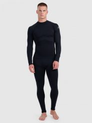 4F Bielizna termoaktywna bezszwowa (dół) męska - czarna L/XL. Czarna bielizna termoaktywna męska 4f, l, bez wzorów, ze skóry, bez ramiączek, narciarskie. Za 149.99 zł.