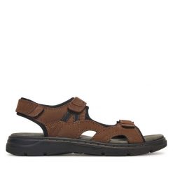 Sandały Josef Seibel. Brązowe sandały męskie Josef Seibel, bez zapięcia. Za 239.99 zł.