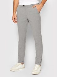 Jack & Jones Chinosy Marco 12169491 Szary Slim Fit. Szare eleganckie spodnie męskie Jack & Jones, bez wzorów, z syntetyku. Za 269.99 zł.