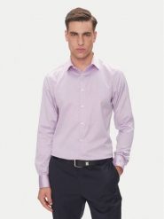 Calvin Klein Koszula LV019EU035 Różowy Slim Fit. Czerwone koszule męskie Calvin Klein, m, bez wzorów, z bawełny, bez kołnierzyka, bez ramiączek. Za 289.99 zł.