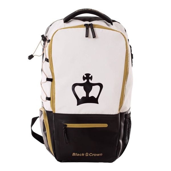 Czarny plecak Crown Raptor V2 w kolorze białym/dorado. Białe plecaki męskie BLACK CROWN, bez wzorów. Za 303.99 zł.