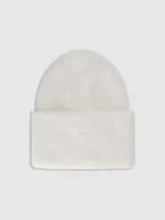 4F Czapka zimowa uniseks - biała Uniwersalny. Białe czapki męskie 4f, na zimę, bez wzorów, z materiału, biznesowe. Za 59.99 zł.