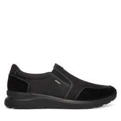 Półbuty Josef Seibel. Czarne codzienne półbuty męskie Josef Seibel, bez wzorów, bez obcasa, bez zapięcia. Za 269.99 zł.