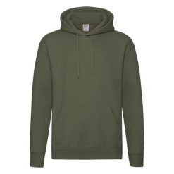 Męska Bluza Z Kapturem Premium. Zielone bluzy nierozpinane męskie Fruit of the Loom, m, bez wzorów, z kapturem. Za 111.99 zł.