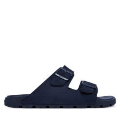 Klapki BOSS. Niebieskie klapki i japonki męskie Boss, bez wzorów. Za 449.99 zł.