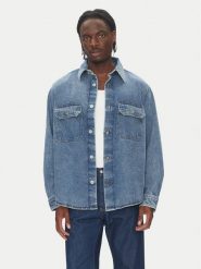 HUGO Koszula jeansowa Ebolt 50513853 Granatowy Oversize. Niebieskie koszule męskie Hugo, m, bez wzorów, z bawełny, bez kołnierzyka, bez ramiączek. Za 449.99 zł.