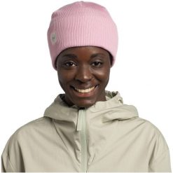 Czapka BUFF Crossknit Beanie Solid. Czerwone czapki męskie Buff, bez wzorów, sportowe. W wyprzedaży za 110.44 zł.