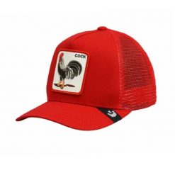 Czapka z daszkiem Goorin Bros. The Cock Trucker 101-0378-RED. Czerwone czapki męskie Goorin Bros, bez wzorów, sportowe. Za 149.00 zł.