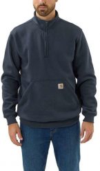 Bluza Carhartt Quarter Zip Midweight Mock New Navy. Niebieskie bluzy nierozpinane męskie Carhartt, m, bez wzorów, bez ramiączek, bez kaptura. Za 241.31 zł.