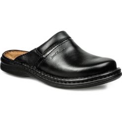 Klapki JOSEF SEIBEL - Max 10663 37 600 Schwarz. Czarne klapki i japonki męskie Josef Seibel, bez wzorów, ze skóry. Za 229.00 zł.