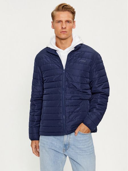 Sprandi Kurtka puchowa SP3-KUM051 Granatowy Regular Fit. Niebieskie kurtki męskie Sprandi, m, bez wzorów, z puchu, bez ramiączek, bez kaptura. Za 139.99 zł.