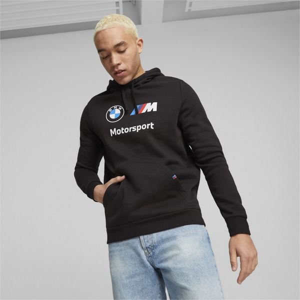 Męska polarowa bluza z kapturem BMW M Motorsport PUMA. Czarne bluzy z kapturem męskie Puma, m, bez wzorów, z polaru, z kapturem. Za 299.00 zł.