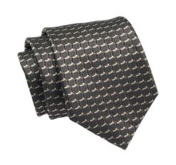 Klasyczny Krawat, Brązowy w Drobny Wzór Geometryczny, Męski, 7cm -Angelo di Monti. Brązowe krawaty i muchy męskie Angelo di Monti, bez wzorów, z tkaniny, eleganckie. Za 45.00 zł.