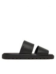 Calvin Klein Klapki Sq Molded Sandal Db Lth HM0HM02234 Czarny. Czarne klapki i japonki męskie Calvin Klein, bez wzorów, ze skóry. Za 409.99 zł.
