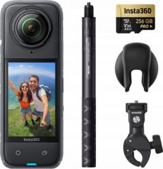 Kamera Insta360 X4 Motocycle Combo czarna. Czarne kamery sportowe INSTA360. Za 3,599.00 zł.