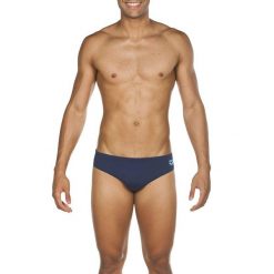 Kąpielówki slipy męskie na basen Arena Equilbrium Brief. Niebieskie kąpielówki męskie ARENA, m, bez wzorów. Za 49.99 zł.