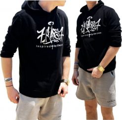 PrzydaSie Bluza Premium Z Napisem 7Kape7 Z Kapturem Czarna M. Czarne bluzy nierozpinane męskie PrzydaSie, m, bez wzorów, bez ramiączek, z kapturem. Za 159.99 zł.