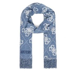 Szalik Guess. Niebieskie szaliki męskie Guess, z aplikacjami. Za 239.99 zł.