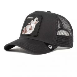 Czapka z daszkiem Goorin Bros. Lone Wolf Trucker 101-0389-BLK. Czarne czapki męskie Goorin Bros, bez wzorów, sportowe. Za 167.98 zł.