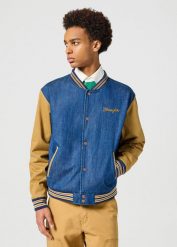 WRANGLER MĘSKA KURTKA VARSITY JACKET DIJON 112357209 W4C4008619. Kurtki męskie Wrangler, m, bez wzorów, bez ramiączek, bez kaptura. Za 339.99 zł.