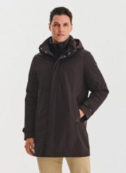 PAKO LORENTE – Brązowa kurtka jesienna 2w1. Brązowe kurtki męskie Pako Lorente, na jesień, m, bez wzorów, bez ramiączek, bez kaptura. Za 499.99 zł.