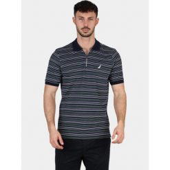 Koszulka polo męska Nautica Umberto Slim Fit. Niebieskie koszulki polo męskie Nautica, m, bez wzorów, sportowe, bez kołnierzyka, bez ramiączek. Za 369.00 zł.