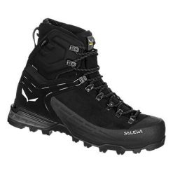 Buty trekkingowe męskie Salewa Ortles Ascent Mid Gtx. Czarne buty trekkingowe męskie Salewa, bez wzorów, z materiału, sportowe, bez obcasa, bez zapięcia. Za 1,746.00 zł.