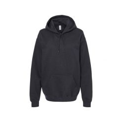 Bluza Z Kapturem Dla Dorosłych Unisex Softstyle Fleece Midweight. Czarne bluzy nierozpinane męskie GILDAN, m, bez wzorów, bez ramiączek, z kapturem. Za 97.99 zł.