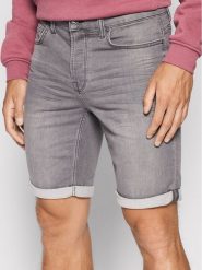 Only & Sons Szorty jeansowe Ply 22018583 Szary Regular Fit. Szare szorty męskie Only & Sons, bez wzorów, z bawełny. Za 109.99 zł.
