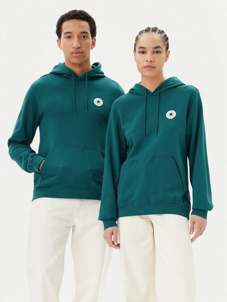 Converse Bluza Go-To Chuck Taylor 10026983-A09 Zielony Standard Fit. Zielone bluzy nierozpinane męskie Converse, m, bez wzorów, z bawełny, bez ramiączek, bez kaptura. Za 179.99 zł.