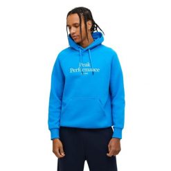 Bluza Peak Performance męska Original Hood niebieska - L. Niebieskie bluzy nierozpinane męskie Peak Performance, l, bez wzorów, bez ramiączek, bez kaptura. W wyprzedaży za 499.00 zł.