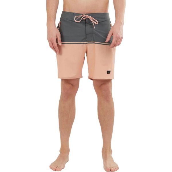 Szorty plażowe męskie FUNDANGO Morris Boardshort. Czerwone szorty męskie Fundango, bez wzorów, z bawełny, sportowe. Za 158.00 zł.