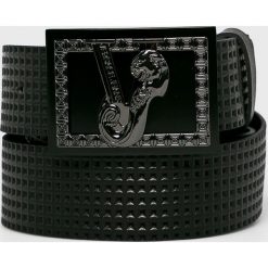 Versace Jeans - Pasek. Czarne paski męskie Versace Jeans, bez wzorów, z jeansu. W wyprzedaży za 249.90 zł.