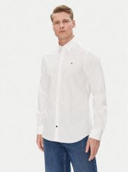Tommy Hilfiger Koszula MW0MW38658 Biały Slim Fit. Białe koszule męskie Tommy Hilfiger, m, bez wzorów, z bawełny, bez kołnierzyka, bez ramiączek. Za 279.99 zł.
