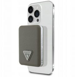 Powerbank indukcyjny Guess Grained Triangle 5000mAh 15W USB-C MagSafe brązowy. Brązowe powerbanki Guess. Za 227.59 zł.