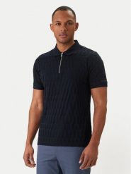 KARL LAGERFELD Polo 745008 562203 Granatowy Regular Fit. Niebieskie koszulki polo męskie KARL LAGERFELD, l, bez wzorów, z bawełny, bez kołnierzyka, bez ramiączek. Za 669.99 zł.