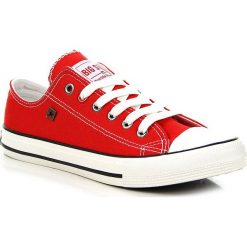 Czerwone tenisówki półtrampki męskie BIG STAR T174100 - czerwony. Czerwone trampki męskie Big Star, bez wzorów, retro. Za 49.95 zł.