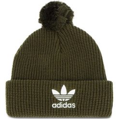 Czapka adidas - Pom Pom Beanie D98943 NGTCAR. Zielone czapki męskie ADIDAS, z materiału. Za 99.95 zł.