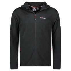 Bluza polarowa męska Geographical Norway UNICIA MEN 224 - regularny krój. Czarne bluzy z kapturem męskie Geographical Norway, m, bez wzorów, z polaru, z kapturem. Za 129.00 zł.