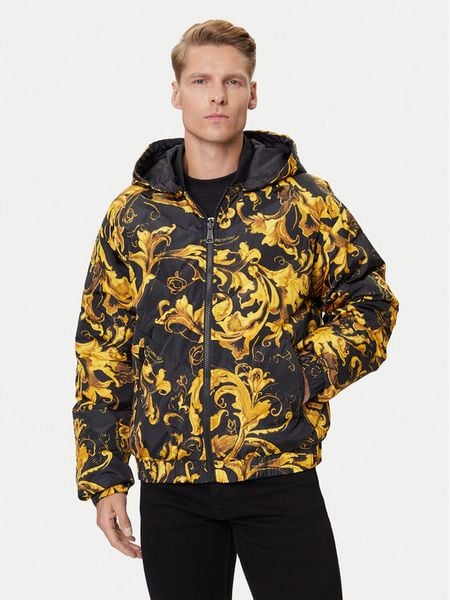 Versace Jeans Couture Kurtka puchowa 79GAUD16 CQSD3 Czarny Regular Fit. Czarne kurtki męskie Versace Jeans Couture, m, bez wzorów, z jeansu, bez ramiączek, bez kaptura. Za 1,569.00 zł.