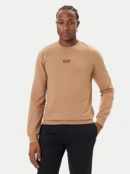 EA7 Emporio Armani Bluza 8NPM30 PJVRZ U6171 Beżowy Regular Fit. Brązowe bluzy nierozpinane męskie EA7 Emporio Armani, m, bez wzorów, z bawełny, bez ramiączek, bez kaptura. Za 379.99 zł.