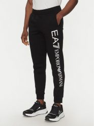 EA7 Emporio Armani Spodnie dresowe 7M000572 AF10377 MC001 Czarny Regular Fit. Czarne spodnie dresowe męskie EA7 Emporio Armani, bez wzorów, z bawełny. Za 289.99 zł.