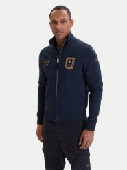 Aeronautica Militare Bluza 261FE2102UF00679 Granatowy Regular Fit. Niebieskie bluzy rozpinane męskie Aeronautica Militare, m, bez wzorów, z bawełny, bez ramiączek, bez kaptura. Za 959.99 zł.