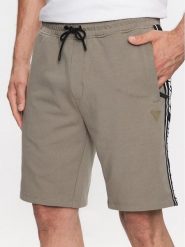 Guess Szorty sportowe Arlo Z2YD02 K6ZS1 Zielony Loose Fit. Zielone szorty sportowe męskie Guess, z aplikacjami, z bawełny, sportowe. Za 289.99 zł.