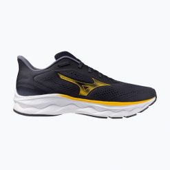 Buty do biegania męskie Mizuno Wave Serene 2 baritone. Niebieskie buty do biegania męskie Mizuno, bez wzorów, bez zapięcia, do biegania, mizuno wave. Za 419.99 zł.