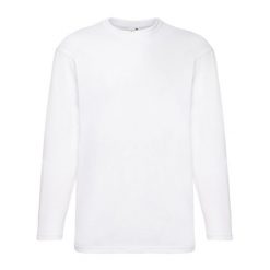 Koszulka Z Długim Rękawem Dla Dorosłych Unisex Valueweight. Białe koszulki męskie z długim rękawem Fruit of the Loom, m, bez wzorów, sportowe, bez kołnierzyka, bez ramiączek. Za 42.99 zł.