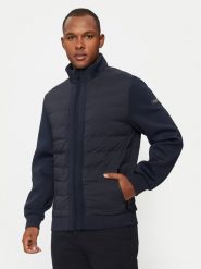 Guess Kurtka puchowa M4YL37 WG9U2 Granatowy Regular Fit. Niebieskie kurtki męskie Guess, l, z aplikacjami, z puchu, bez ramiączek, bez kaptura. Za 599.99 zł.
