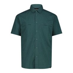 Koszula CMP. Zielone koszule męskie CMP, bez wzorów, bez kołnierzyka, bez ramiączek. Za 241.50 zł.